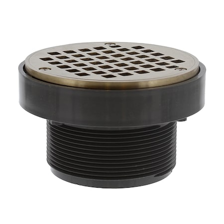 Jones Stephens 3-1/2in. LevelBest Adapter with 3in. Metal Spud and 5in. Nickel Bronze Strainer D50523